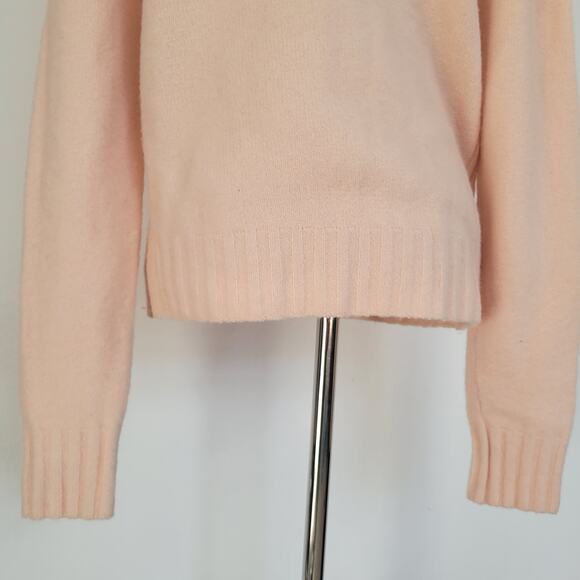 J. Crew Point Sur Mock Neck Sweater Merino Wool Alpaca Pink Women Medium - Picture 9 of 12